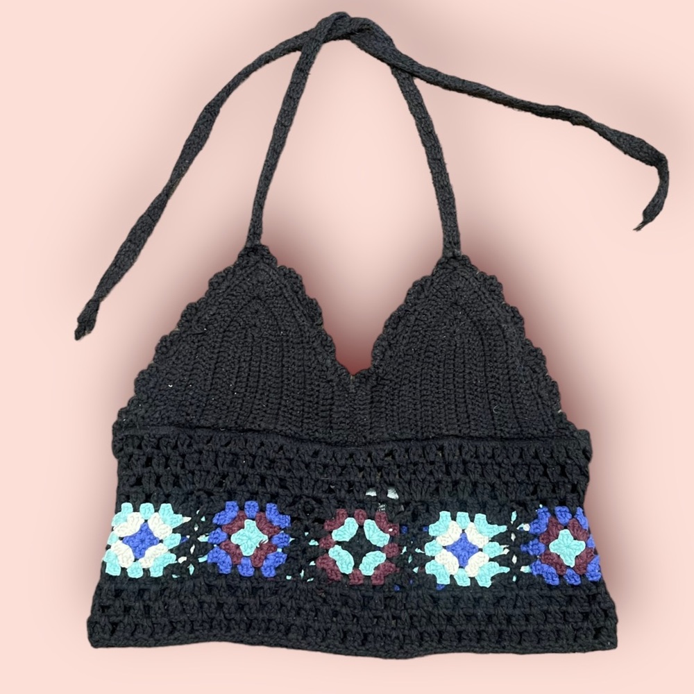 Full Tilt Crochet Halter Top